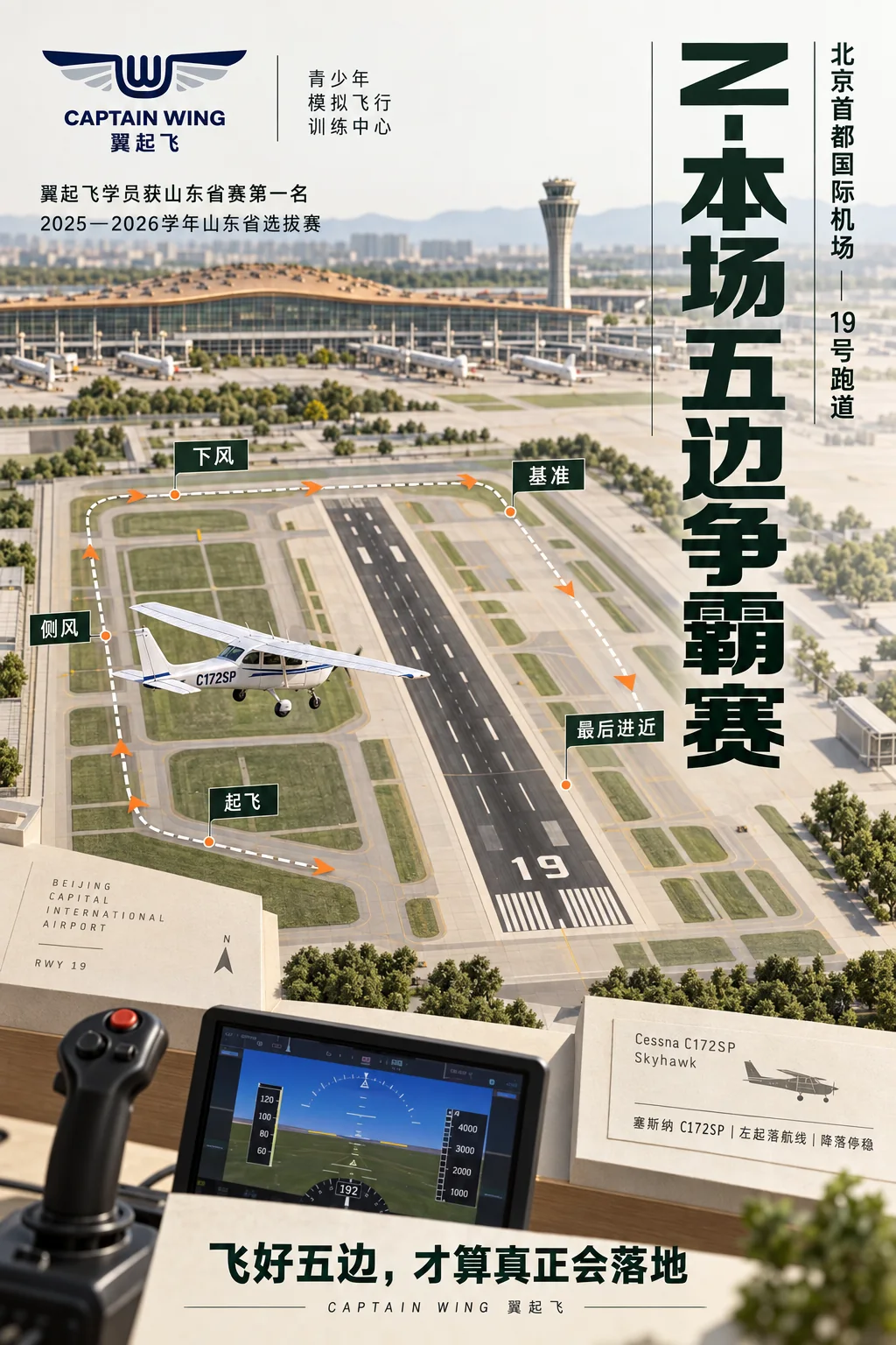 北京首都国际机场本场五边飞行赛海报